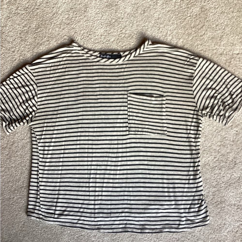 Black and White Striped Tee